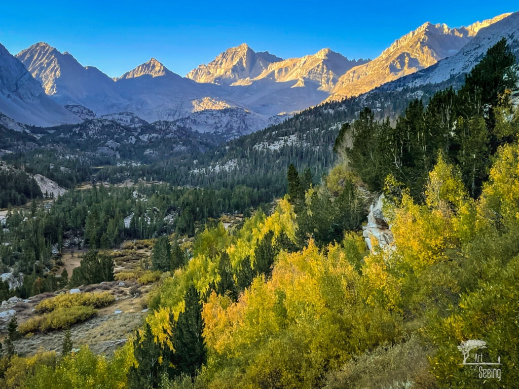 A photograph from an Art of Seeing High Sierra on Horseback Fall Colors workshop