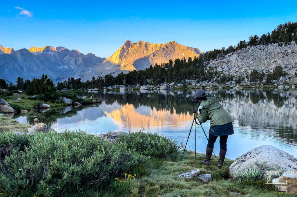 A photograph from an Art of Seeing High Sierra on Horseback workshop