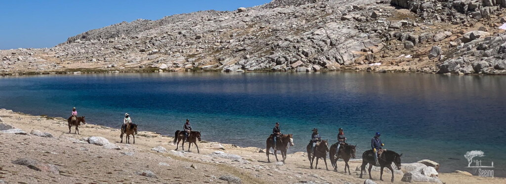 A photograph from an Art of Seeing High Sierra on Horseback workshop