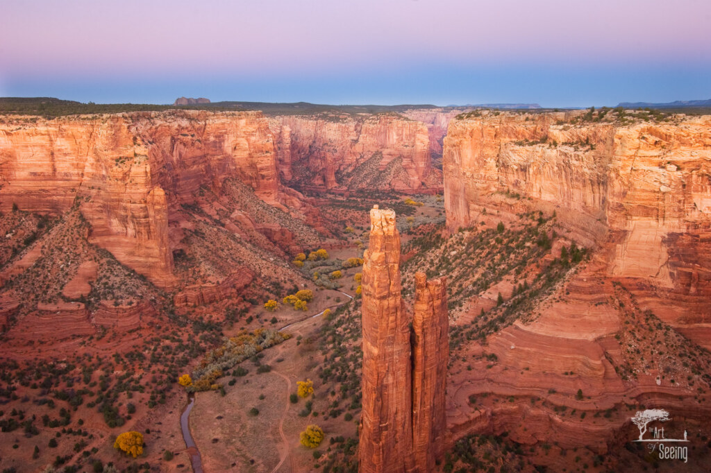 Spider Rock Sunset, a landscape photograph by Ken Lee
