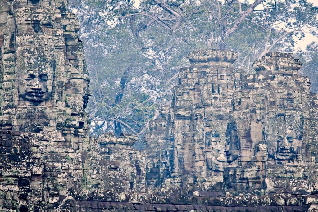 Faces of Bayon, a travel photograph by Ken Lee