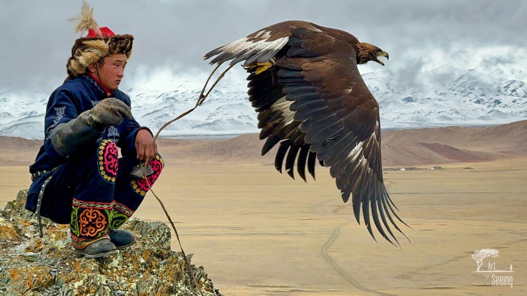 A photograph from the Art of Seeing Mongolia Golden Eagles & Gobi Desert adventures